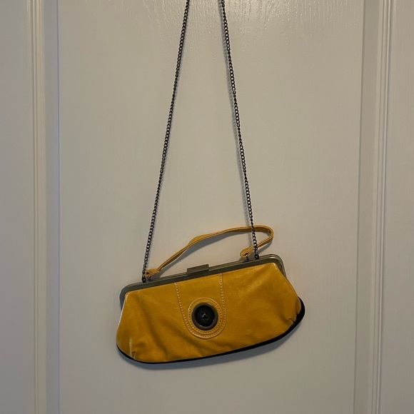 Beautiful brand new versatile clutch with small handle and long chain. NWOT - Picture 2 of 4